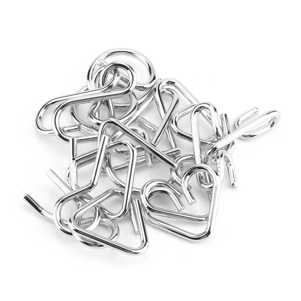 8Pcs Metal Wire Puzzles Chinese IQ Ring Wire Puzzle Game Shopee Singapore
