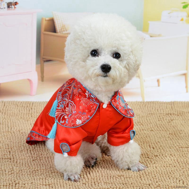 Dog Winter Clothes, Chinese New Year Dog Clothes Pet Cheongsam Autumn Puppy Dress Shopee Singapore
