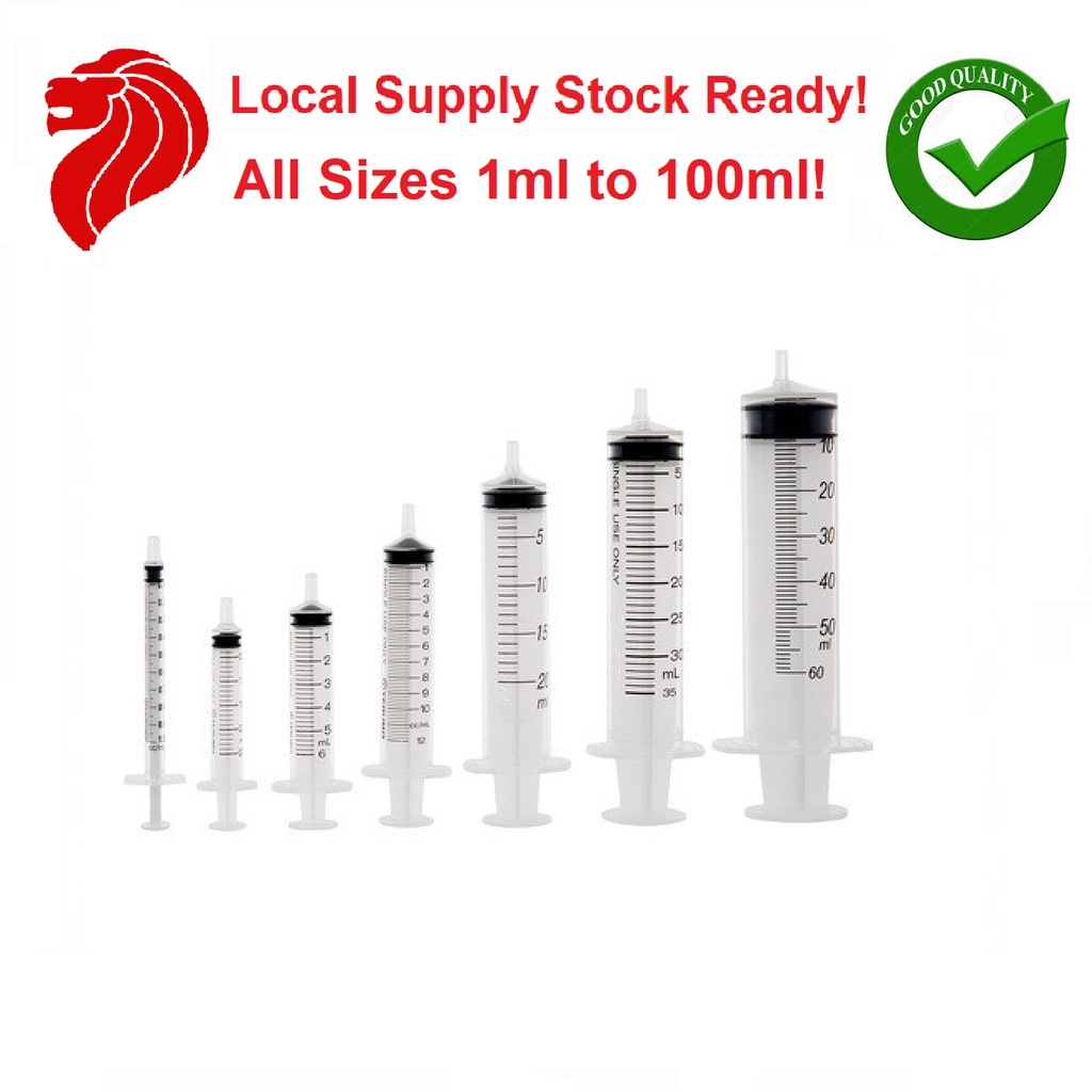 Plastic Measuring Syringe, pack of 10 for 1ml/2.5ml/5ml/10ml/20ml/30ml