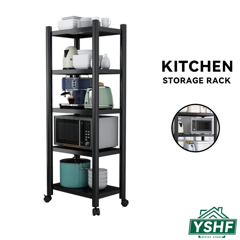 YSHF READY STOCK Stainless Steel Kitchen Rack Kitchen Storage Organizer