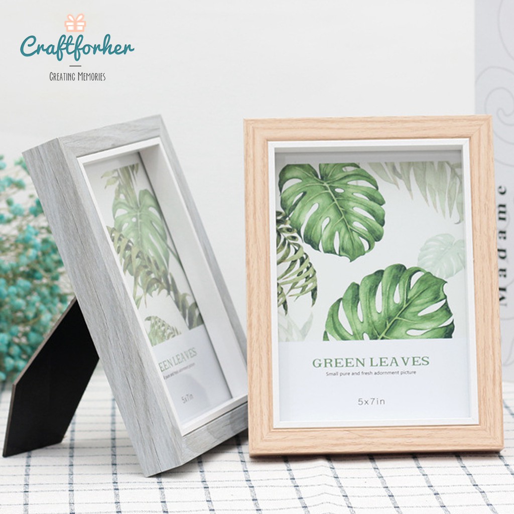 Wooden Style Photo Frame for 4R, 5R, 6R Photo, Picture Frame in Grey and Brown Shopee Singapore