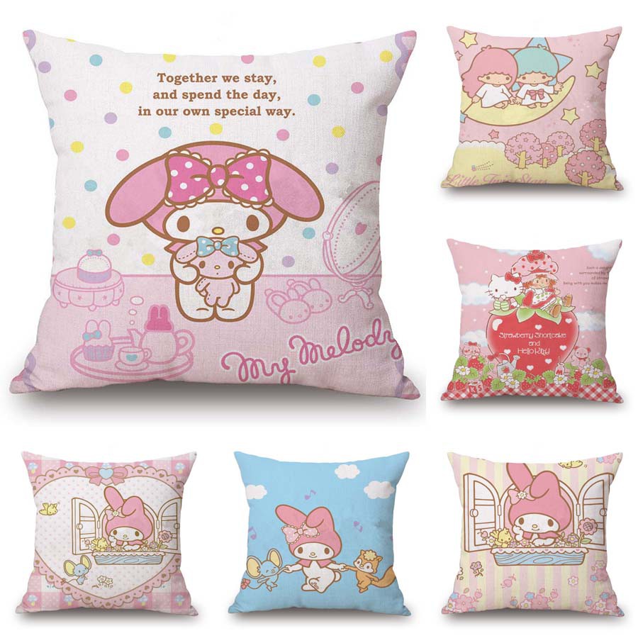 Pillow Case 45 * 45 Home Decoration Cushion Cover My Melody Pattern Cushion Cover Shopee Singapore