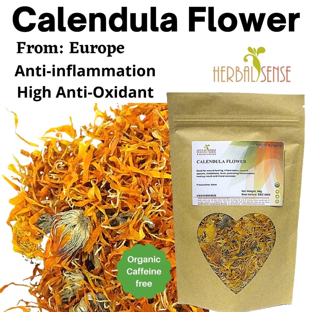 Organic Calendula Flower helps for antiinflammation, eczema. Shopee