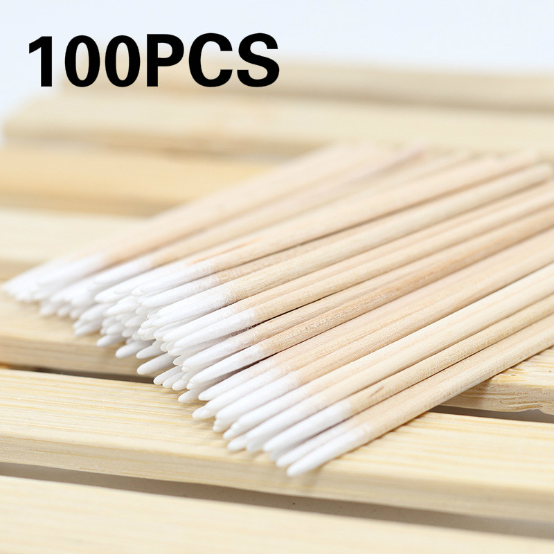 100pcs Ultrasmall Cotton Swab / Lint Free Micro Brushes Cotton Buds