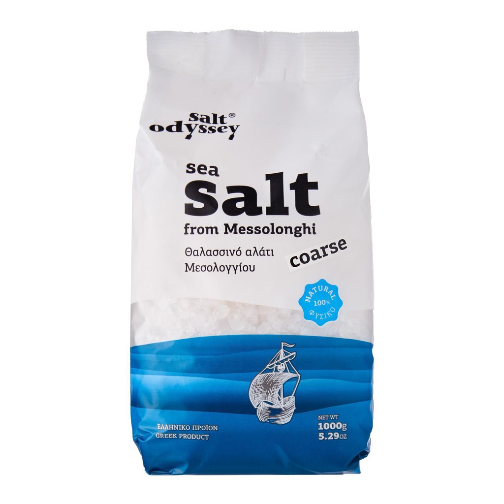 Salt Odyssey Natural Coarse Greek Sea Salt 1kg APXD [Greece