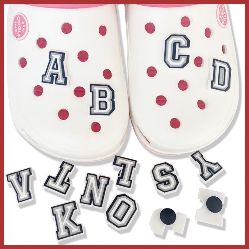 DIY Crocs Hole Shoes LiteRide Badges English Alphabet Numbers Shoe