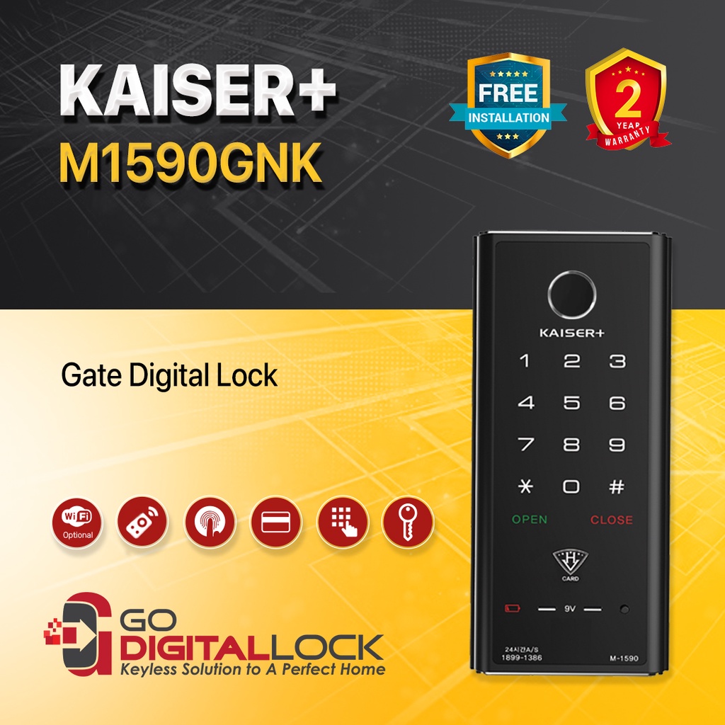Kaiser+ M1590GNK Gate Digital Lock Smart Digital Gate lock Free