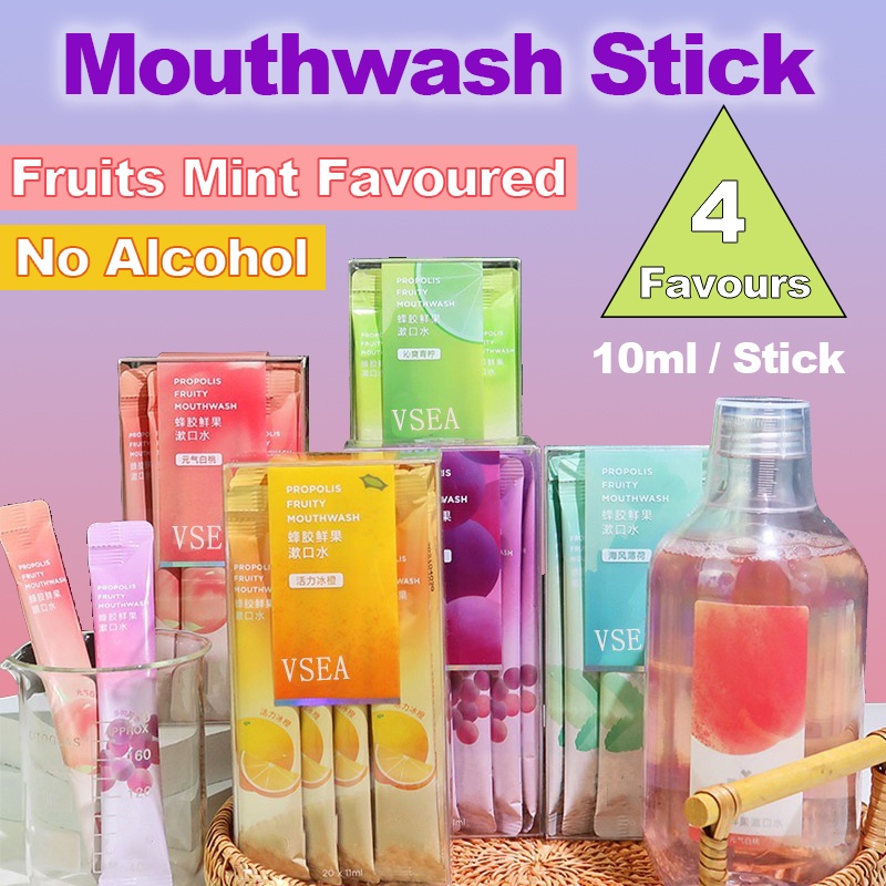 Portable mouthwash stick/ Travel gargle sachet/ breath refresher/ Mouthwash Shopee Singapore