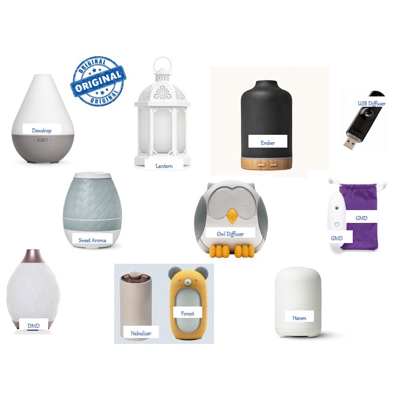 YoungLivings Diffuser Feather the Owl/Sweet Aroma/Desert Mist/Lantern