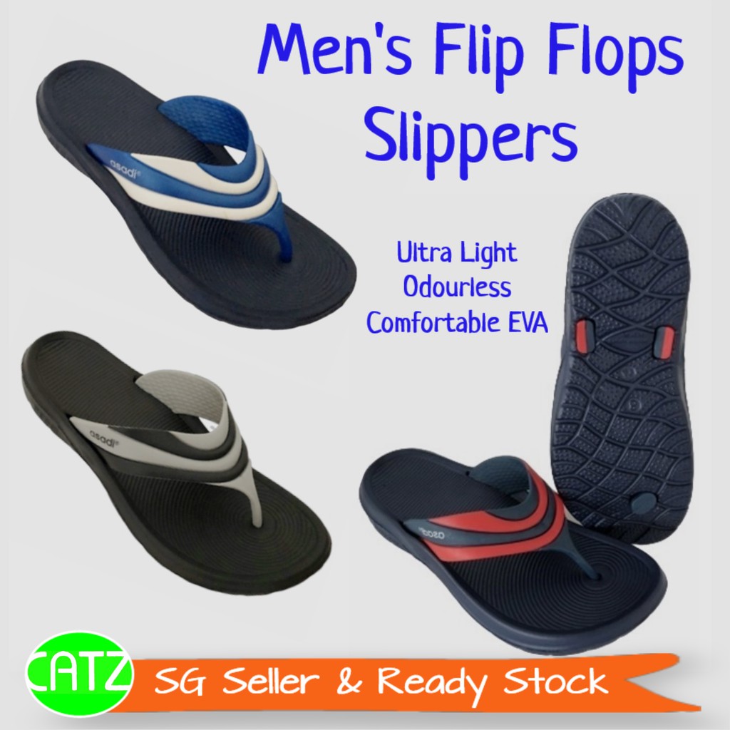 [SG SELLER] Flip Flops Slippers Men's Slippers Open Toe Home Wear