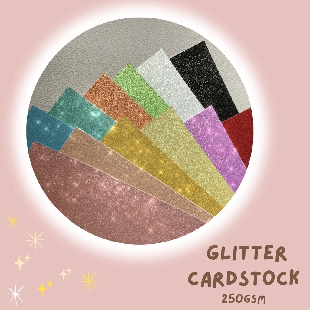 Glitter Shimmer Cardstock A4 (20 cm X 30cm) Paper 240 gsm Paper