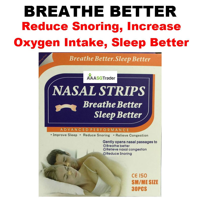 30 Strips x Breathe Better Sleep Better Nasal Strip Anti Snore Sleep