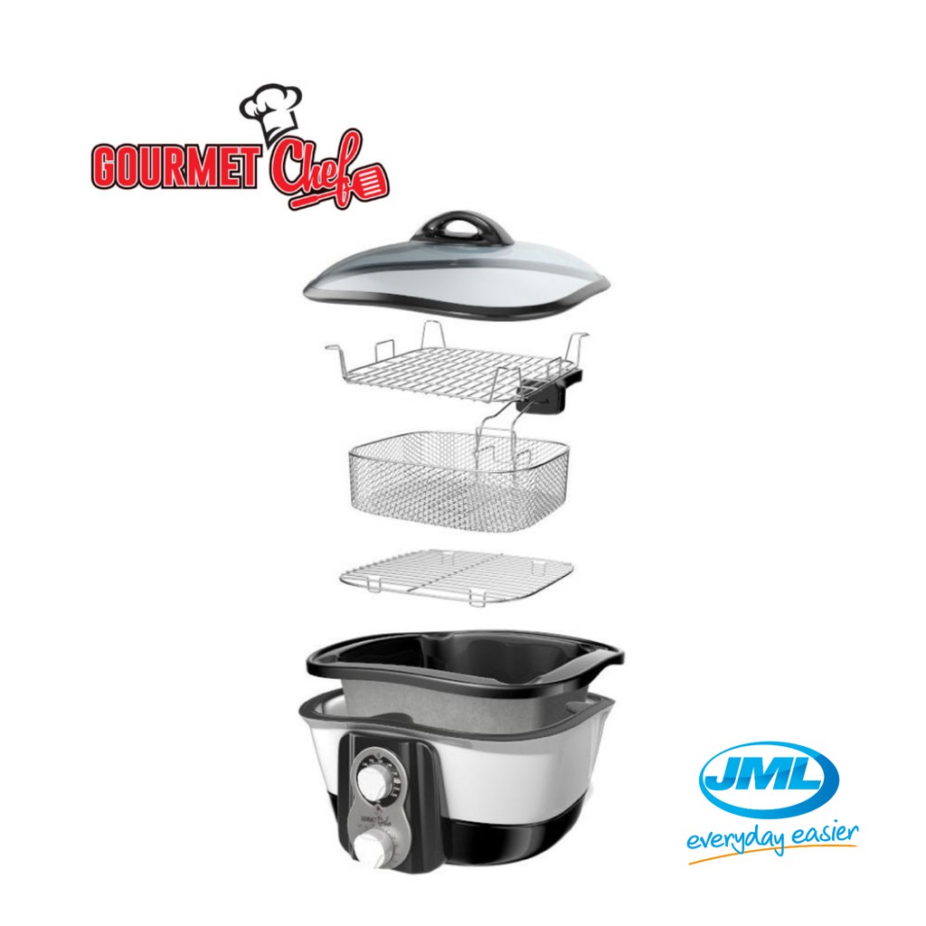 [JML Official] Gourmet Chef 8in1 Multi Cooker 5L Steam Boil Roast