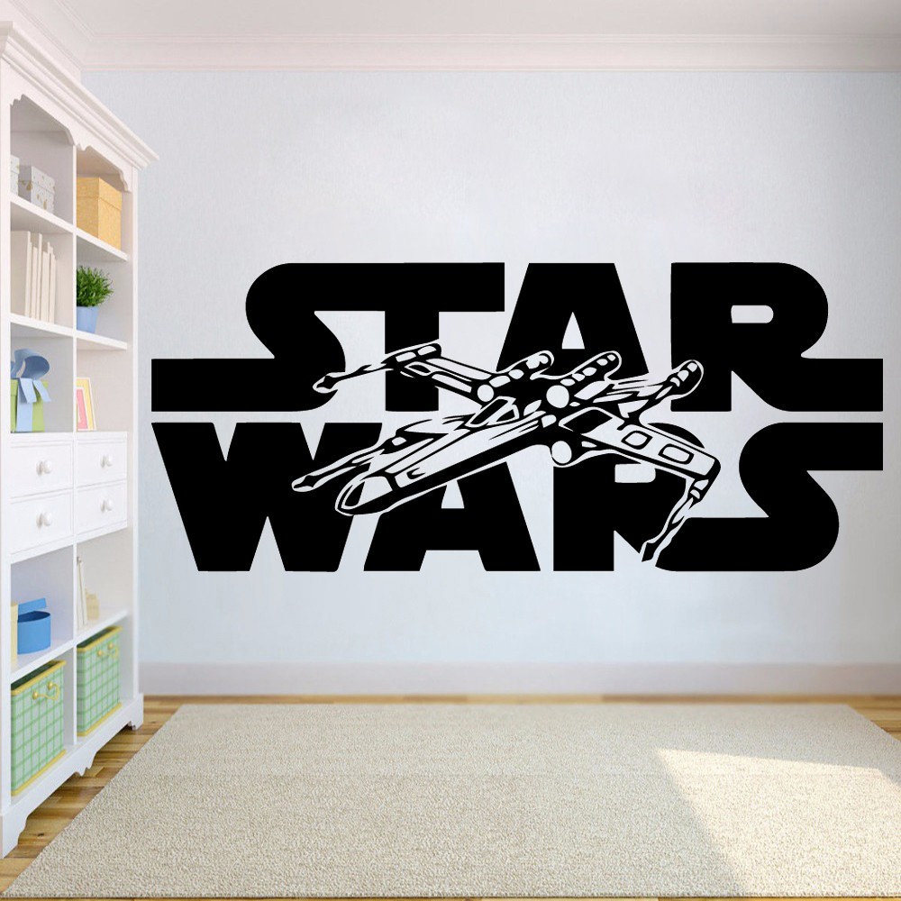 Star Wars Wall Stickers Wallpaper For Room Vinyl Wallpaper For Kids