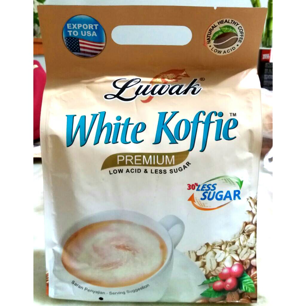 Luwak White Koffie Premium Less Sugar 3in1 20 sachets x 20g Shopee
