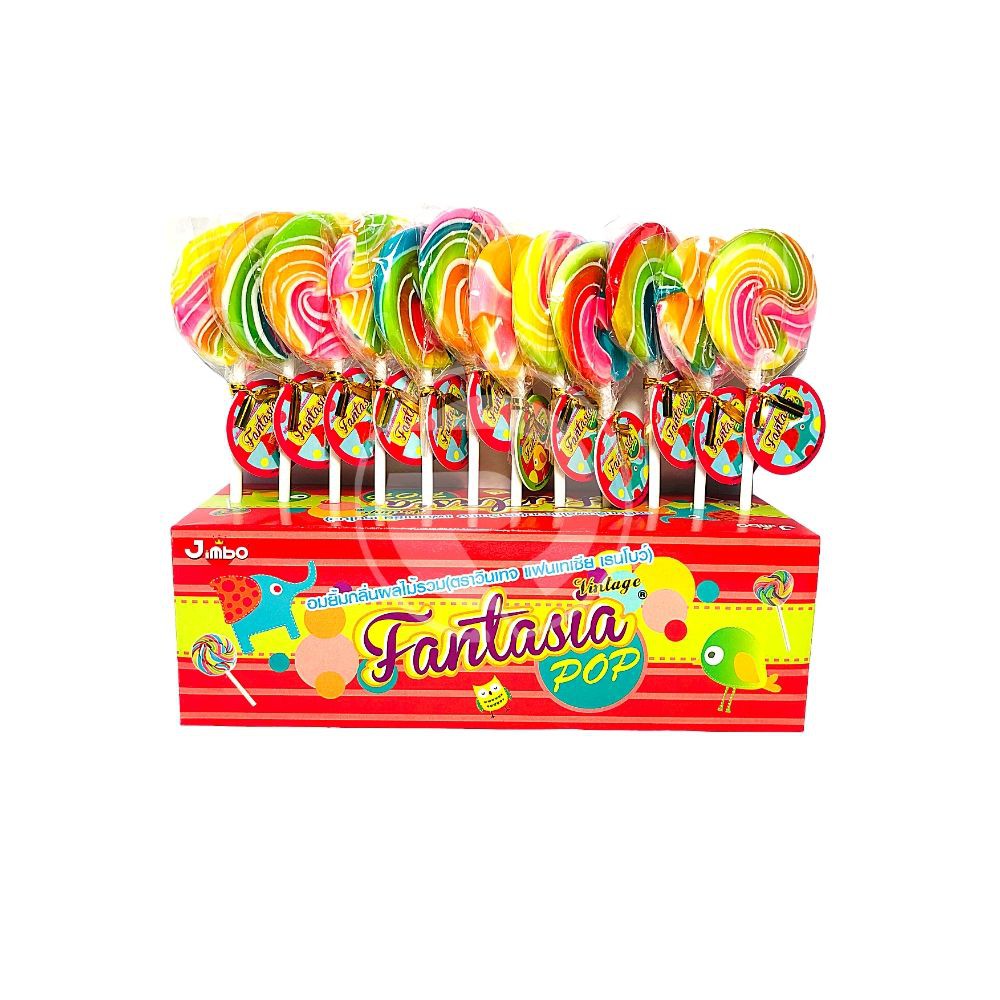 Thailand Imported Jimbo Fantastic Lollipop Pop Candy (70g x 12 Sticks