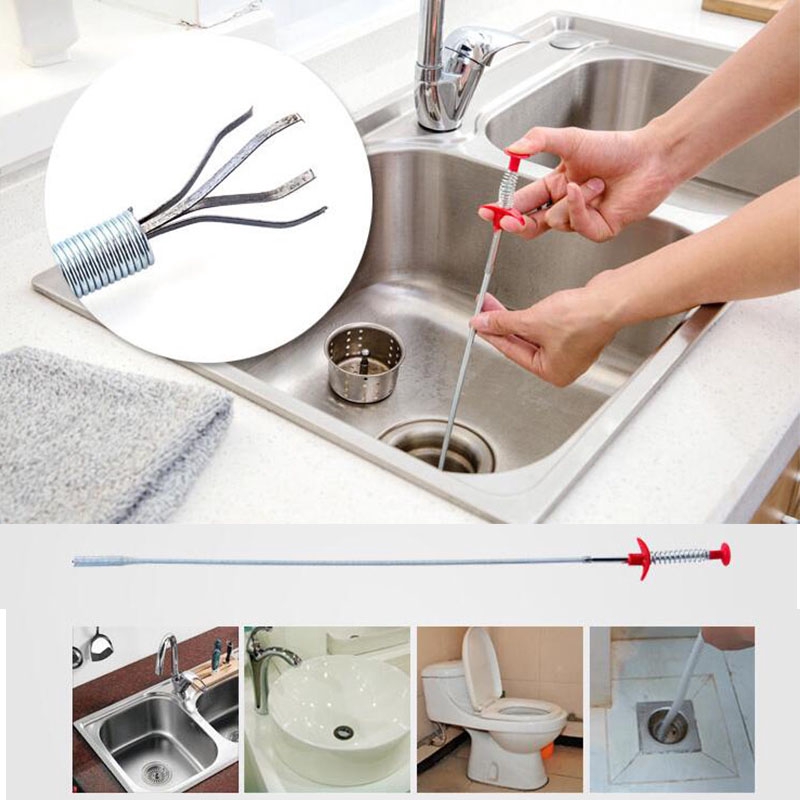 60cm Kitchen Tool Pipeline Suction Cup Pipe Dredger Sink Bath Bathtub