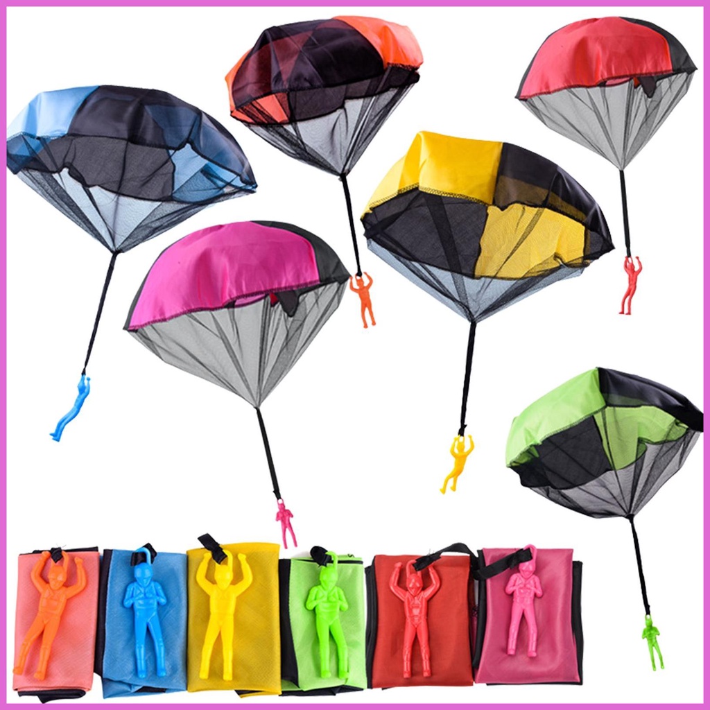 Parachute Toys for Kids 6pcs Throwing Parachute Figures Hand Throw