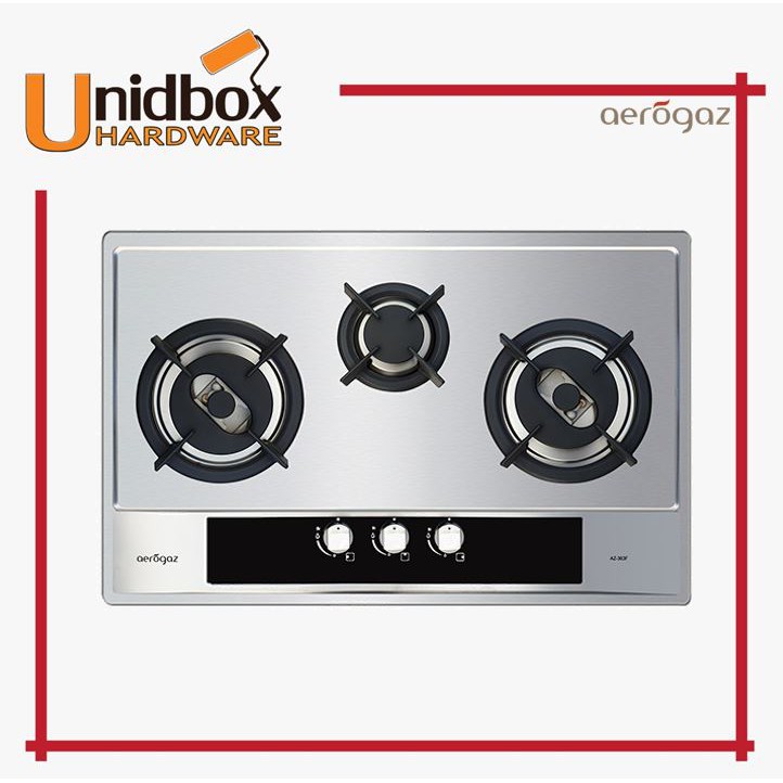 AZ383SF 78CM Stainless Steel Gas HobPUB/AEROGAZ/3 Burners/Kitchen