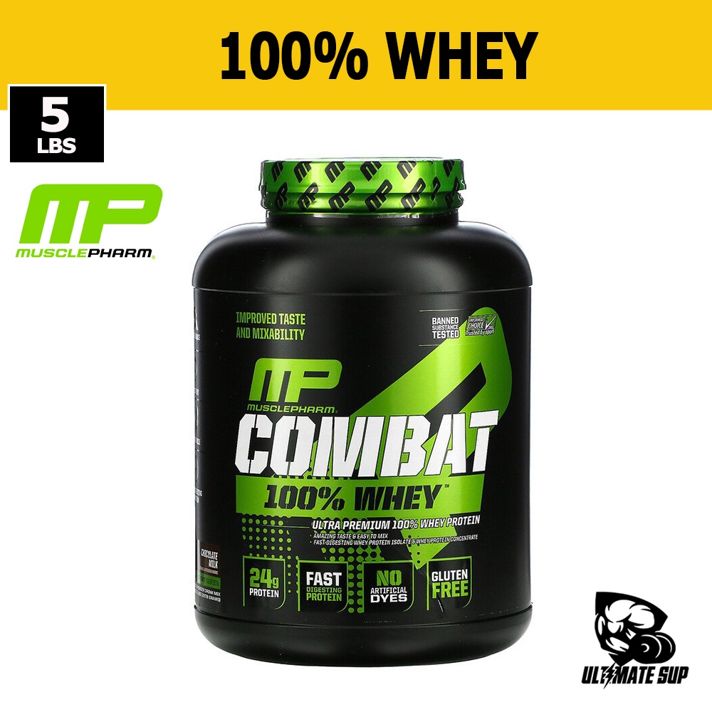 MusclePharm, Combat 100 Whey Protein Powder Build Lean Muscle Fast
