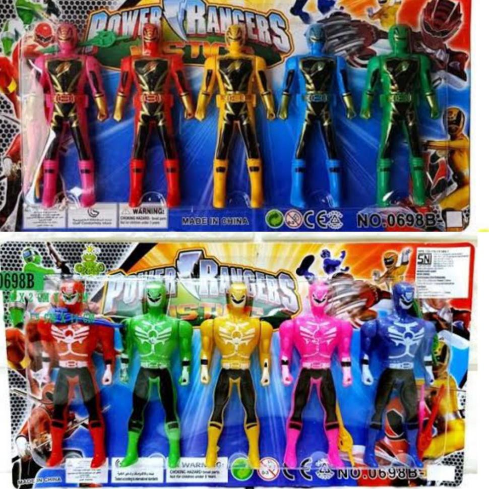 Many Stock // LnP Children's Toys Contents 5 PCS Power Rangers Robot