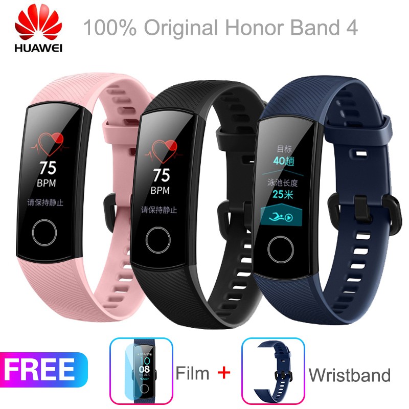 Original Huawei Honor Band 4 Smart Wristband Amoled Color 0.95 Touch