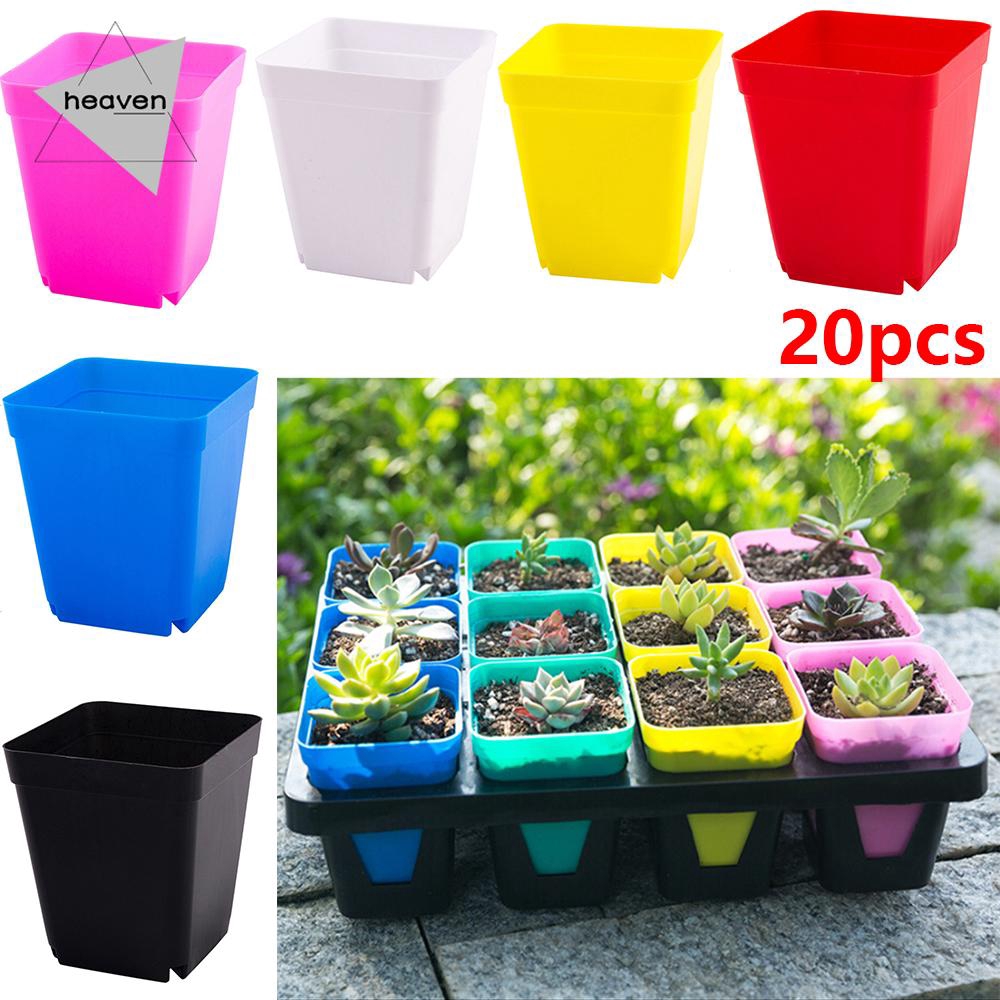 20PCS Plant Seedling Pots Plastic 7cm Seedling Planter Small Flowers