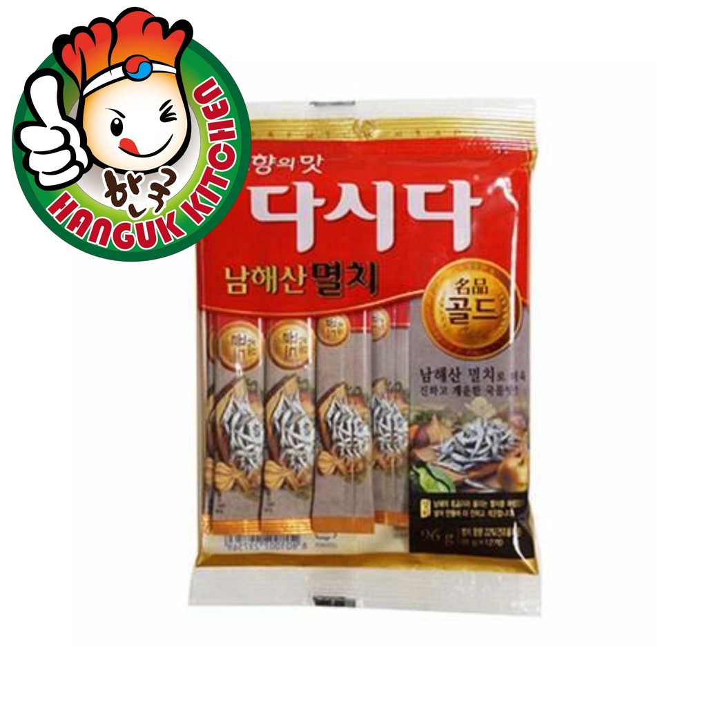 Imported Korean Anchovy Stock Seasoning Powder 96g (12 Sticks) Dasida