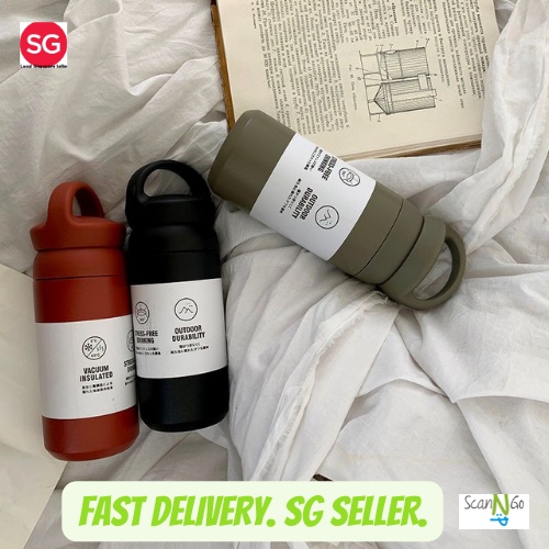 [SG Seller] Thermal Insulated Tumbler Stainless Steel with Holder WATER BOTTLE Travel Coffee Tea