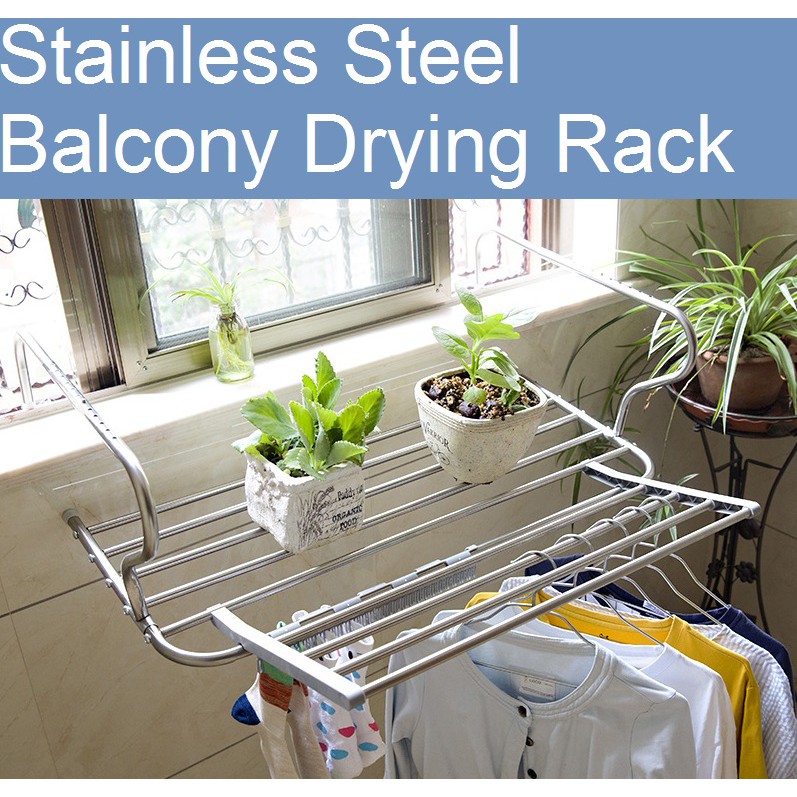 Foldable Outdoor Indoor Balcony Stainless Steel Extendable Clothes