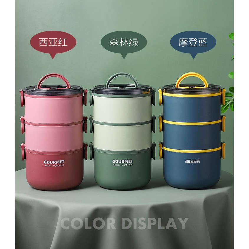 Free Cutlery Pouch! Stainless Steel Takeaway Food Container Tiffin