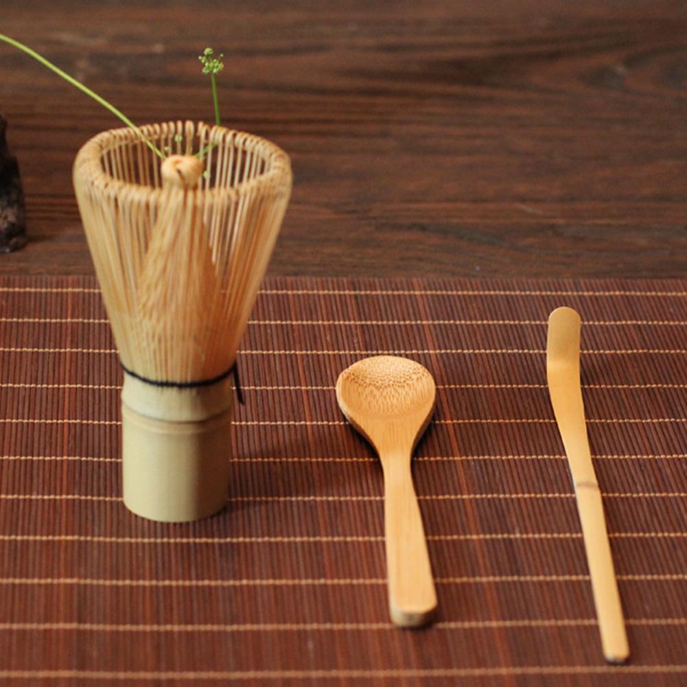 3pieces Food Safe Stir Tea Set Mixers Matcha Bamboo Tool Traditional