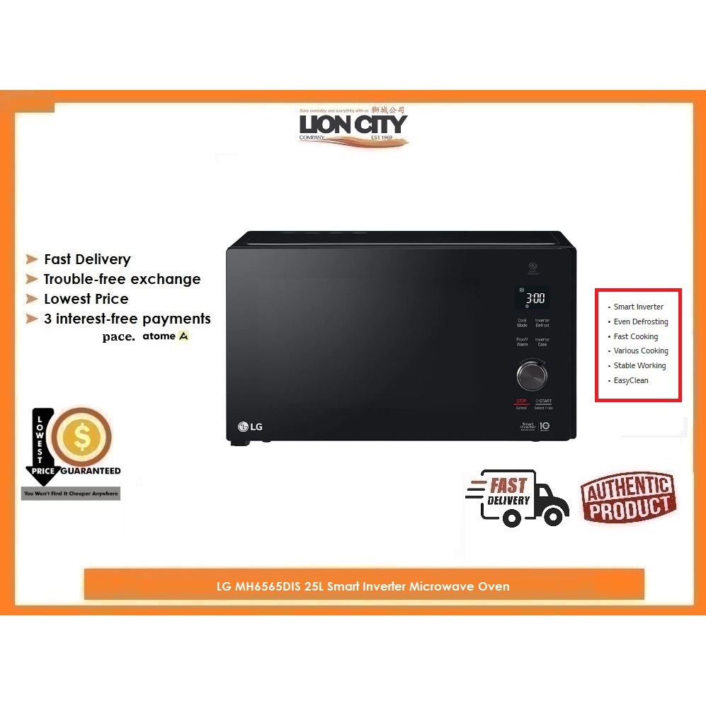 LG MH6565DIS 25L Smart Inverter Microwave Oven Shopee Singapore