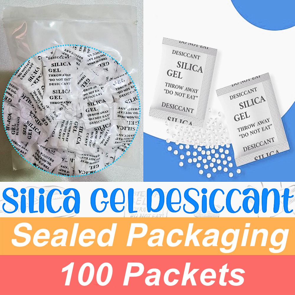 1g/100 Pack Silica Gel Packets Sealed Packaging Home Drawer