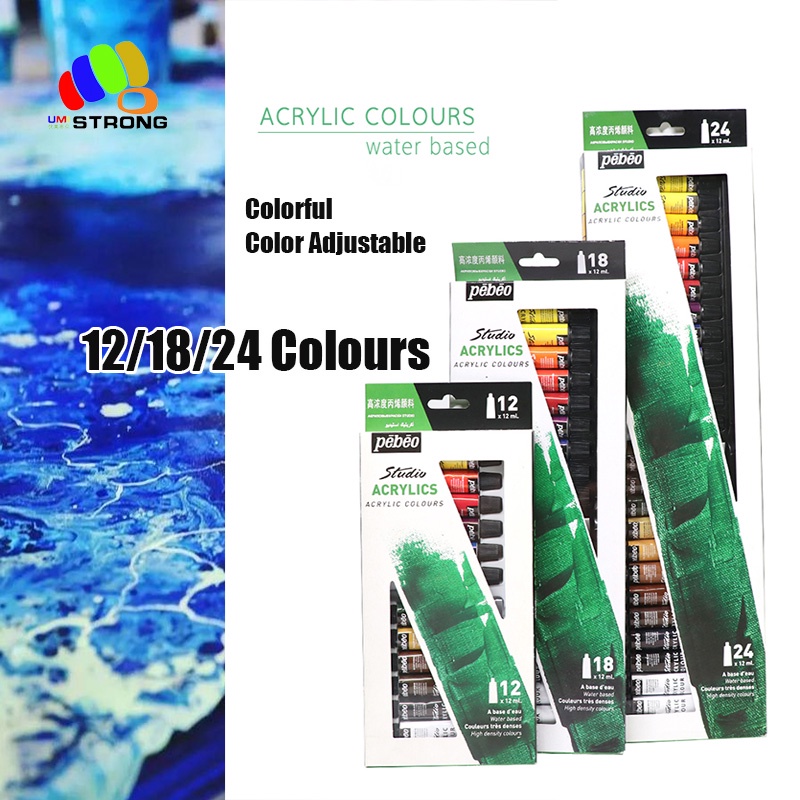 PEBEO 12ML Studio Acrylic Color Paint 12/18 color Colours Acrylic Color