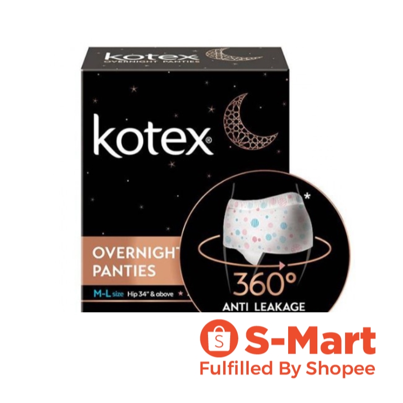 Kotex Overnight Panties ML 2pcs (KOR) Shopee Singapore