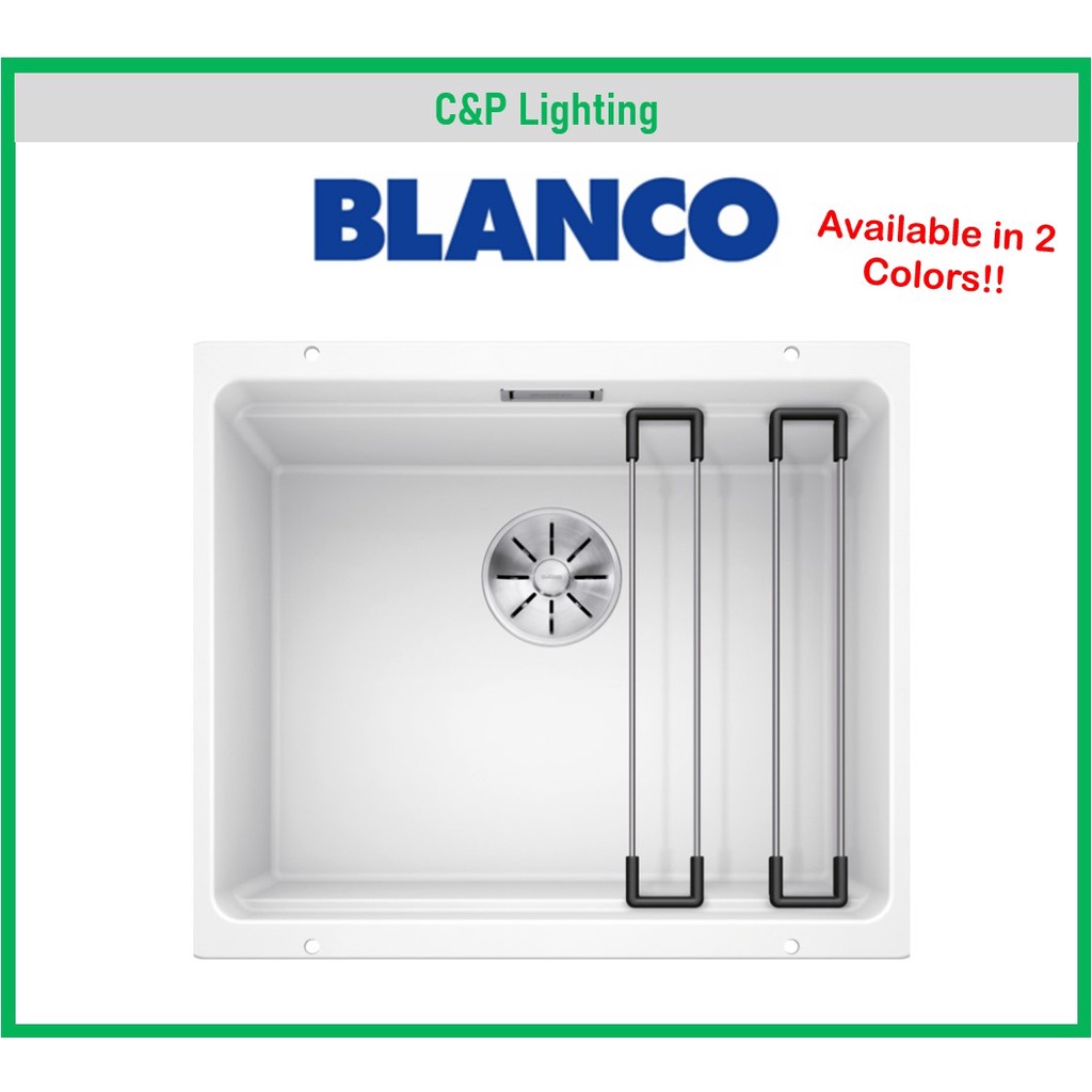 Blanco Etagon 500U 53cm Black Undermount Single Bowl Granite Kitchen Sink Shopee Singapore