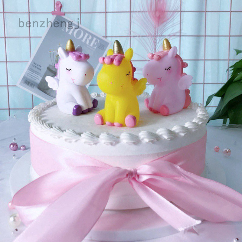 Dolove Topper Kue Bentuk Unicorn Bahan Resin Untuk Dekorasi Pesta Ulang