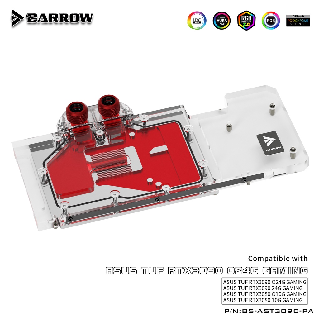 Barrow RTX 3090 3080 GPU Water Block for ASUS TUF 3090/3080 Gaming