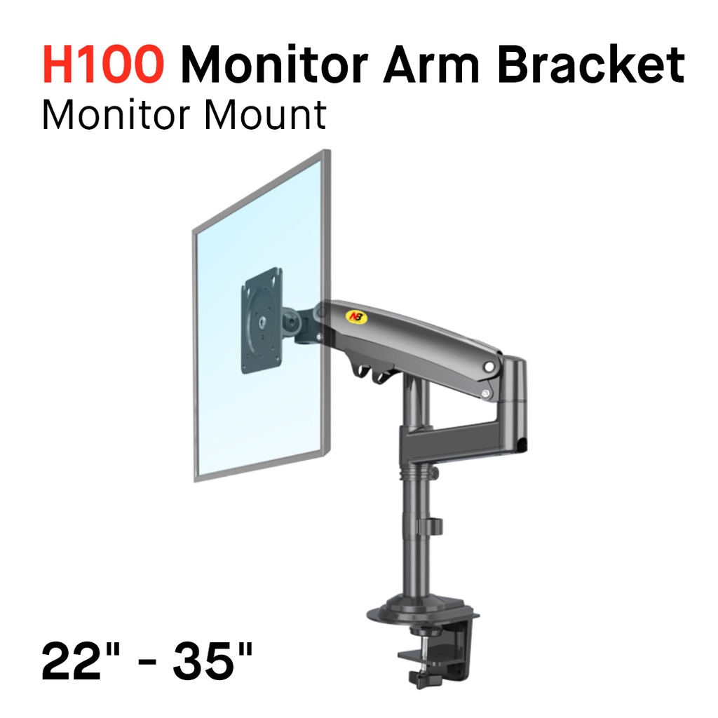 Monitor Stand, Monitor Bracket, TV Bracket, Monitor, Single Monitor Arm NB North Bayou H100