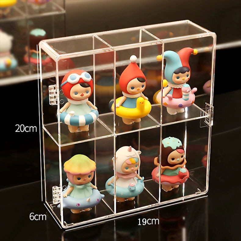 Figurine Display Box Dustproof Lego Display Case Acrylic Transparent