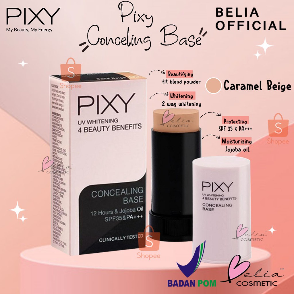 Belia PIXY Concealing Base 9g (UV Whitening 4 Beauty Benefits concealer
