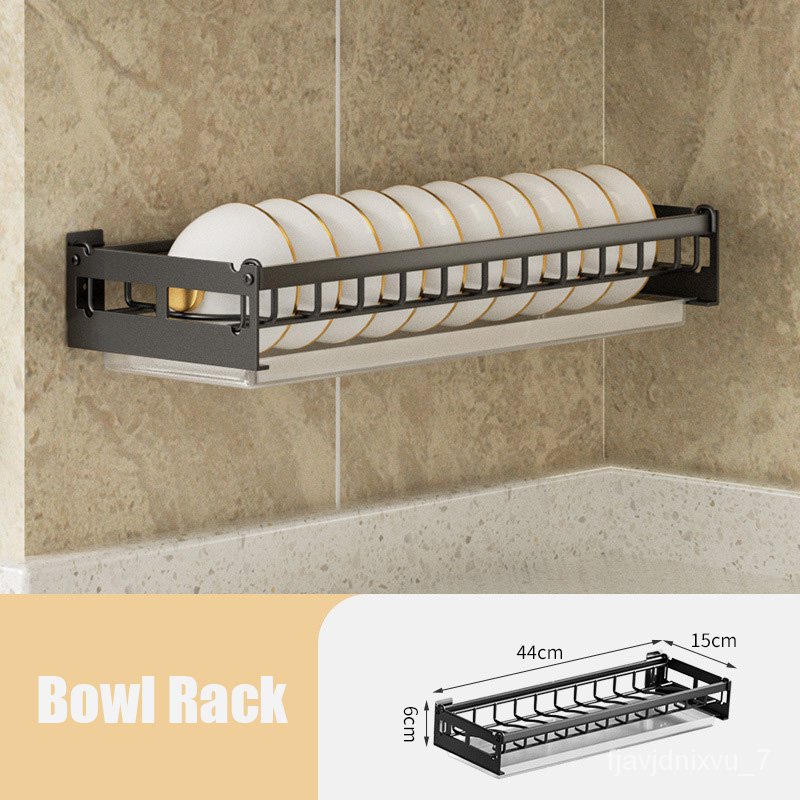wall dish rack Wall Mounted Dish Drainer Rack Kitchen Storage Shelves