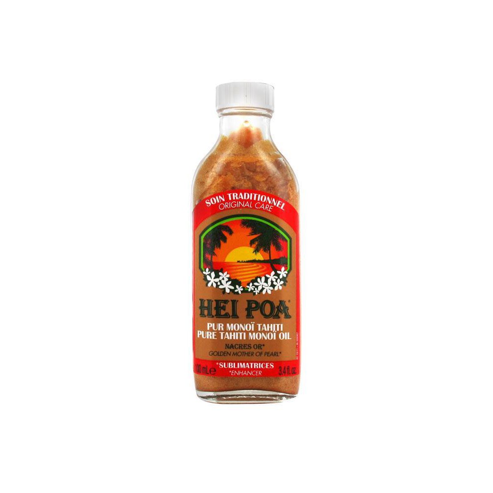 Hei Poa Pure Tahiti Monoi Oil Golden Mother Of Pearl Enhancer 100ml