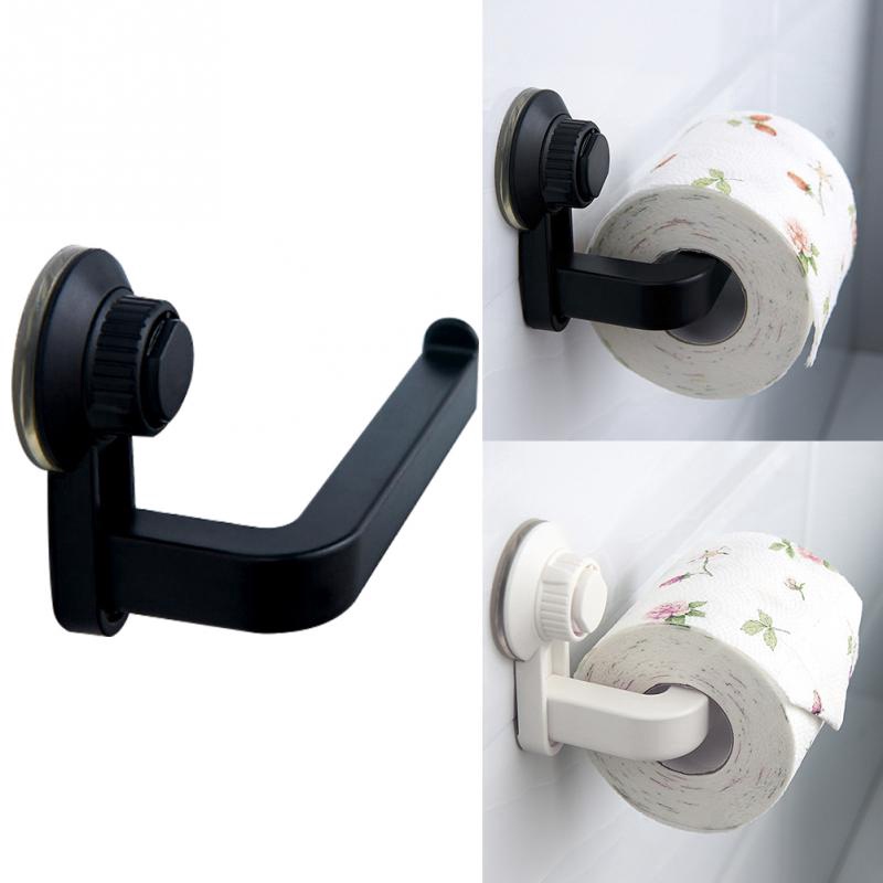 Suction Cup Toilet Paper Tissue Holder Kitchen Rack Bathroom Storage