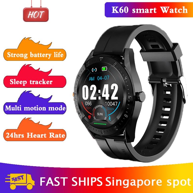 [SG Spot] Smart Watch k60 Men's And Women's Watch Waterproof Heart Rate