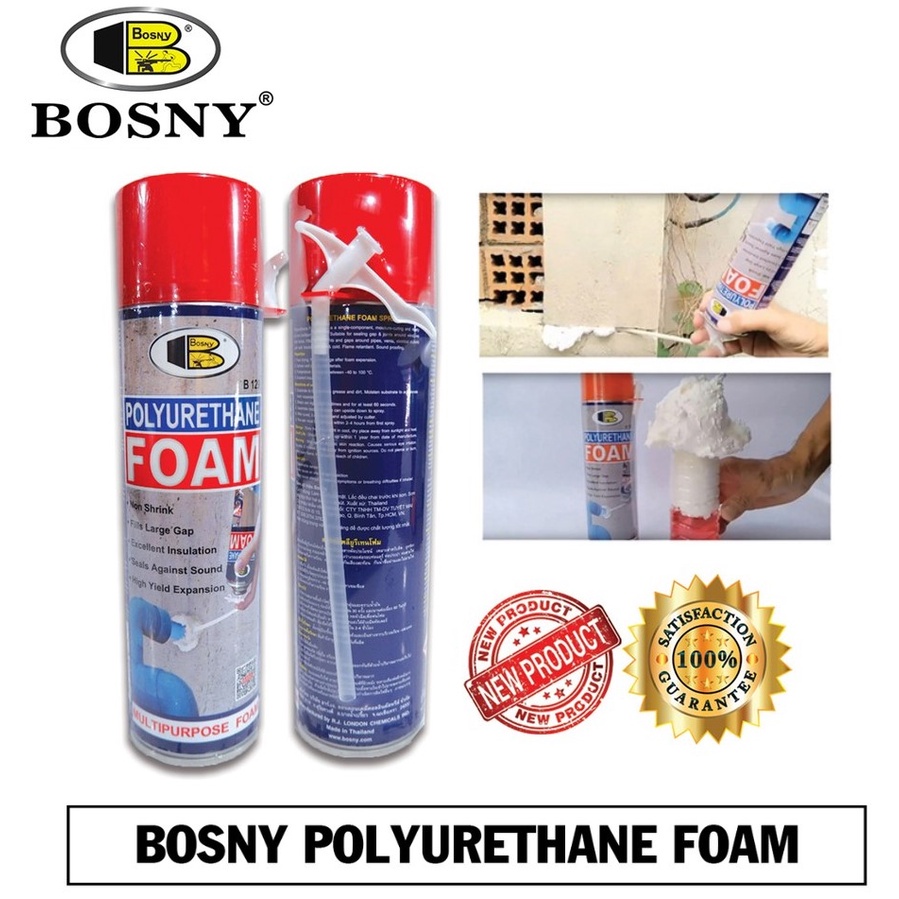 **Ready Stock In Singapore** BOSNY POLYURETHANE FOAM 500CC PU Expanding