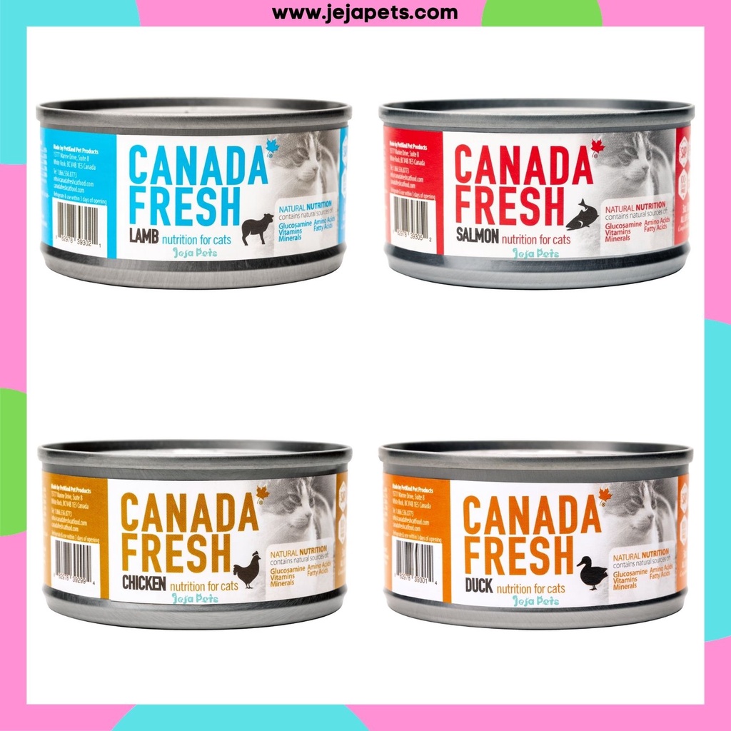 Canada Fresh Cat Assorted Canned Food Chicken Duck Salmon Lamb 3oz 85g