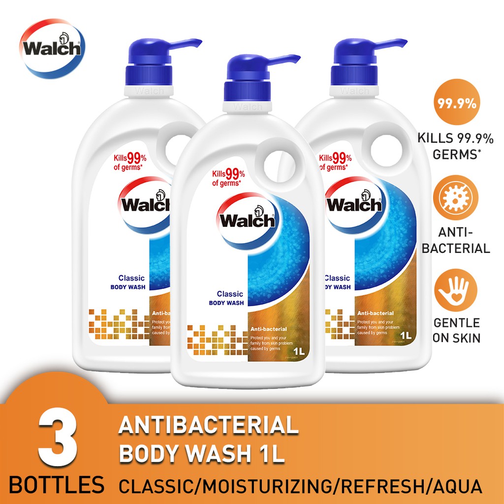 Walch Antibacterial Body Wash 1L x 3 Bottles Shopee Singapore