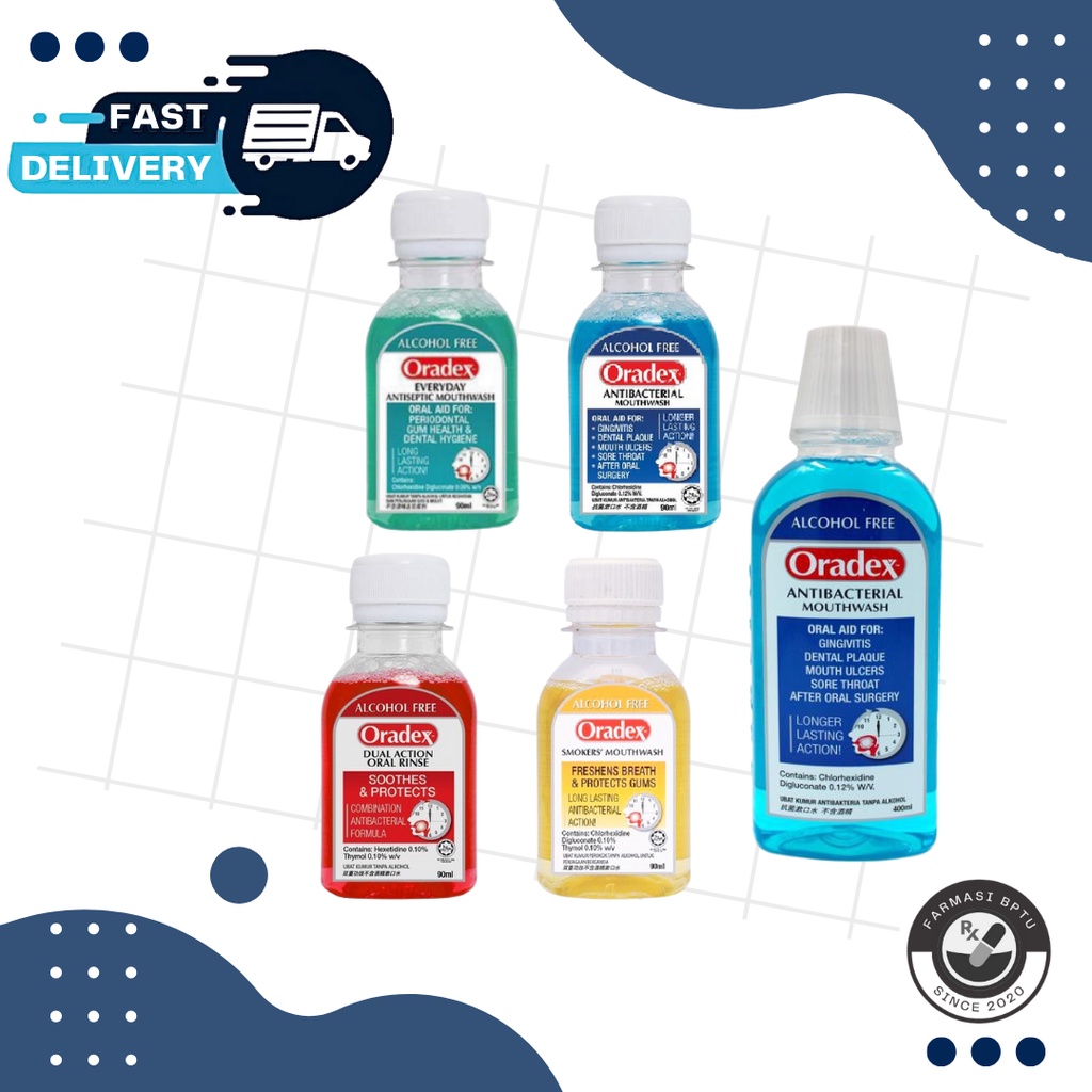 ORADEX ANTIBACTERIAL MOUTHWASH/ORADEX SMOKERS/ORADEX DUAL ACTION/ORADEX
